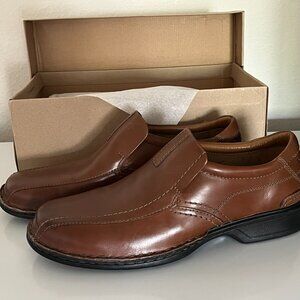 Clarks Men's Escalade Step Slip-on Brown Leather Loafer US Size 11, New in Box